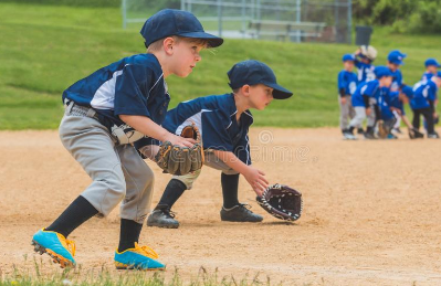 Baseball player batting.